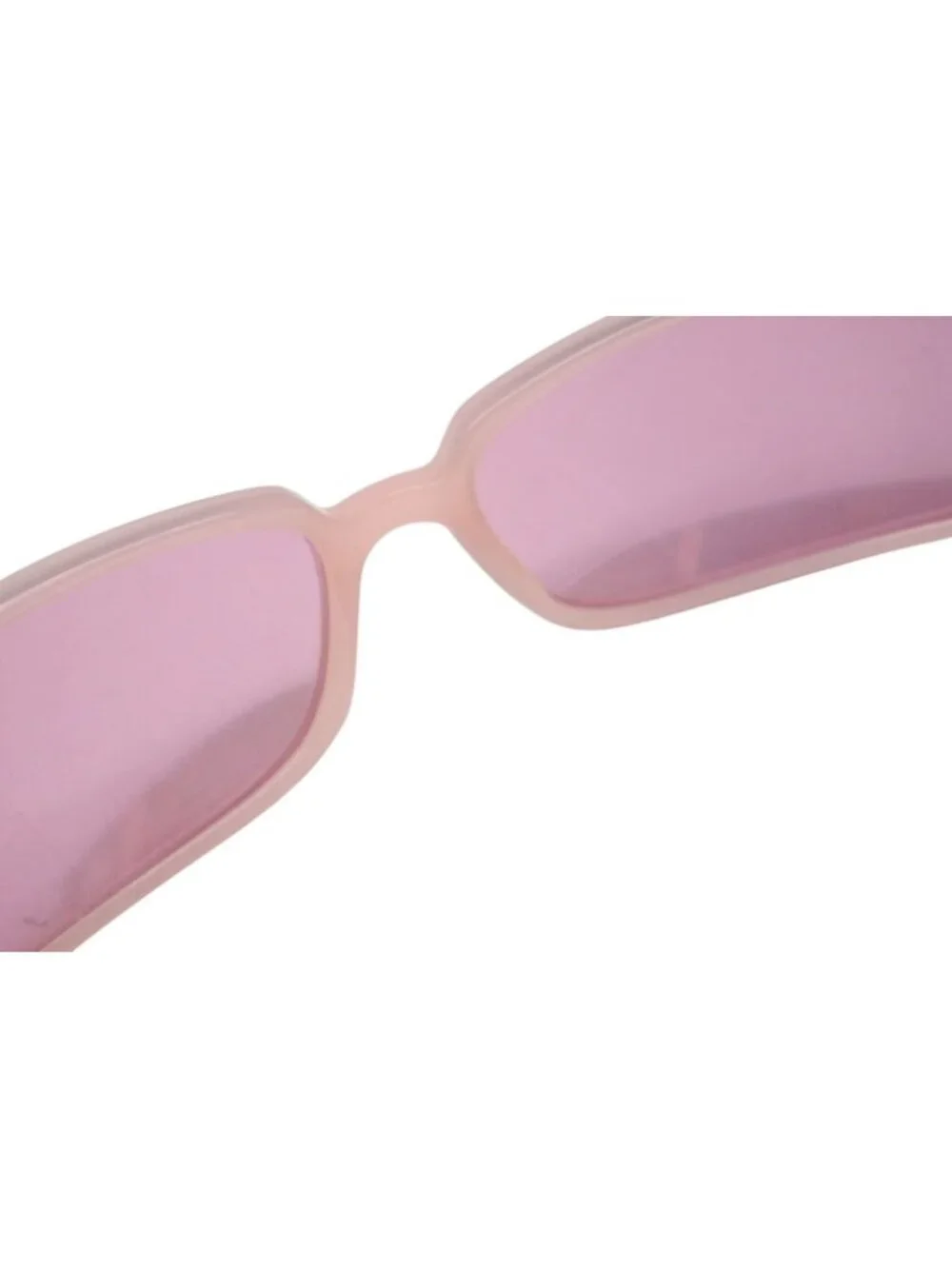 Chanel CC Logo Rhinestone Square Sunglasses Pink Acetate Eyewear